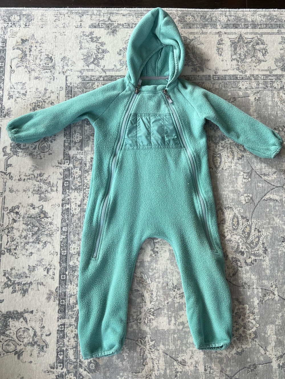 MEC Teal Hooded Fleece One-Piece